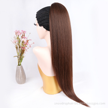 Japanese Synthetic Fiber Hair Ponytail Vendor Loose Wave Wrap Around High Heat Resistance SyntHetic Ponytail Crochet Hair